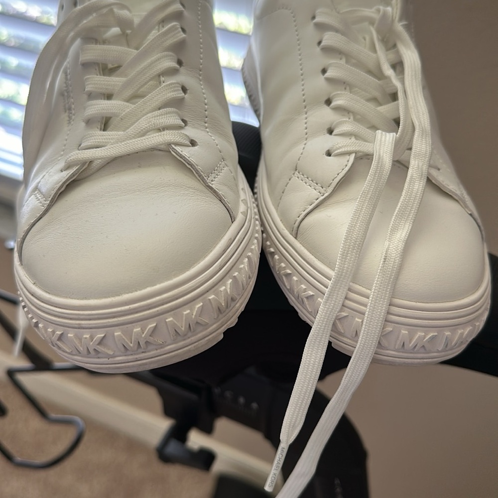 Michael Kors white leather sneakers